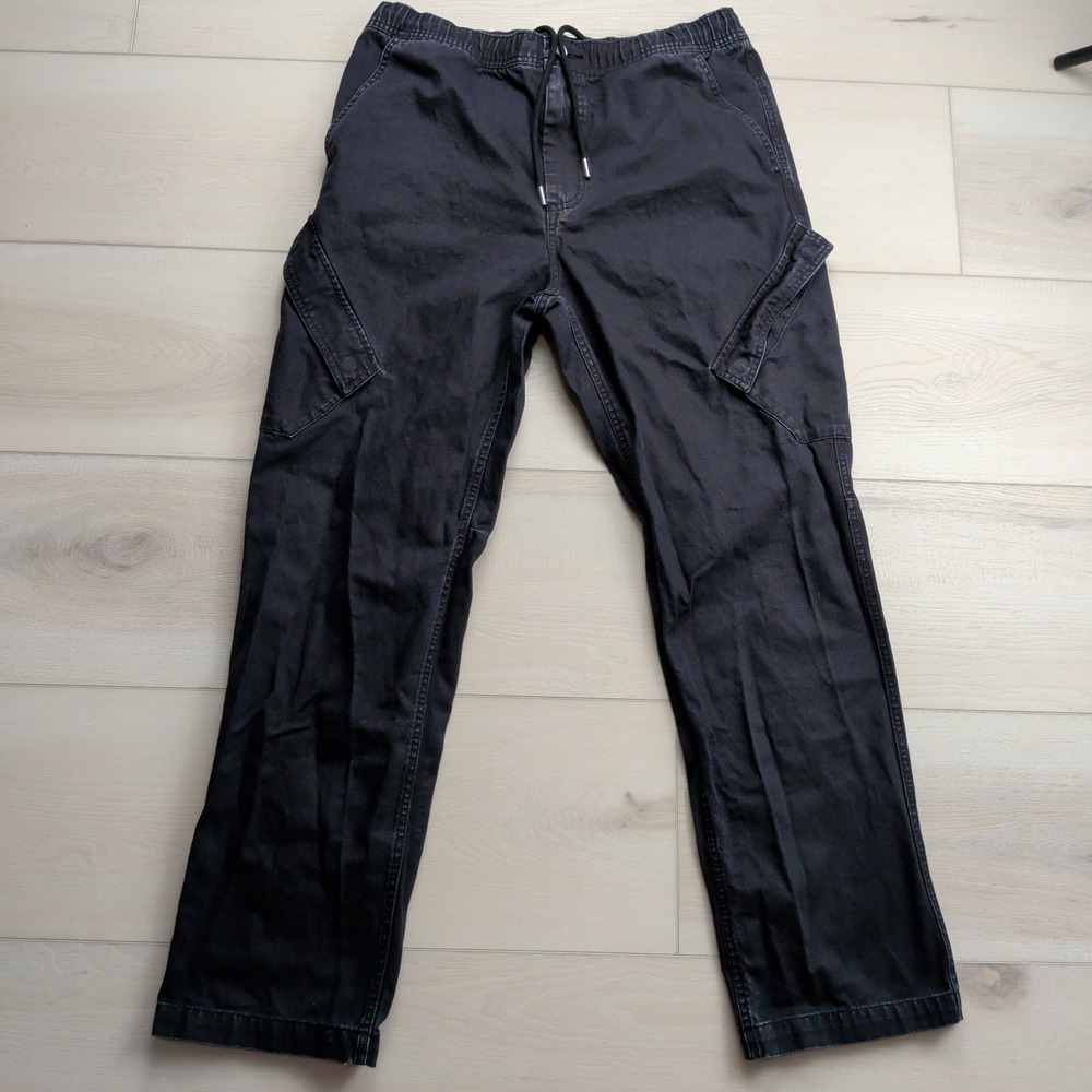 Nike Air Jordan Essentials Chicago Pants Mens M Black Canvas Cargo‎ FN6364-010